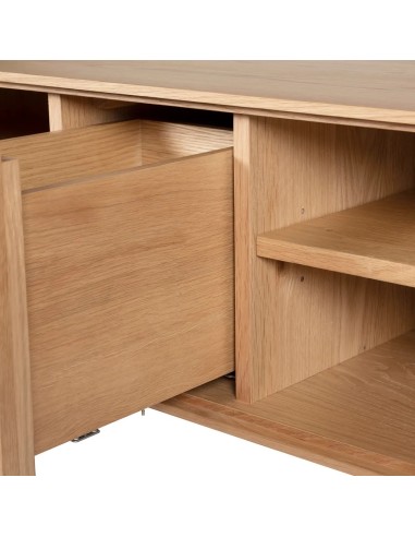 Meuble télé 4 niches chêne naturel