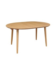 Table repas 100-180 cm placage chêne avec 2 allonges