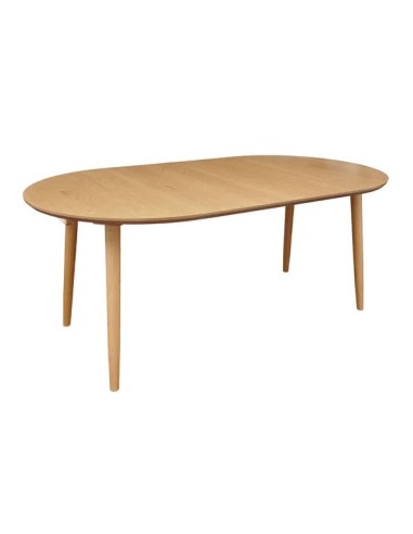 Table repas 100-180 cm placage chêne avec 2 allonges