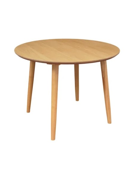 Table repas D100 cm placage chêne