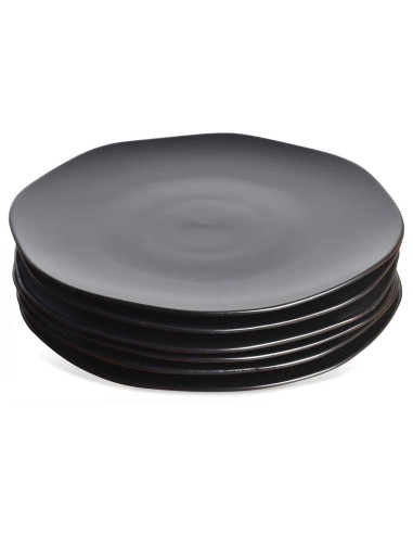 Assiette Tribu noire plate