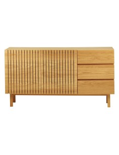 Meuble bas 2 portes 3 tiroirs naturel