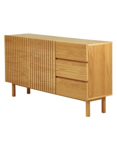 Meuble bas 2 portes 3 tiroirs naturel 2