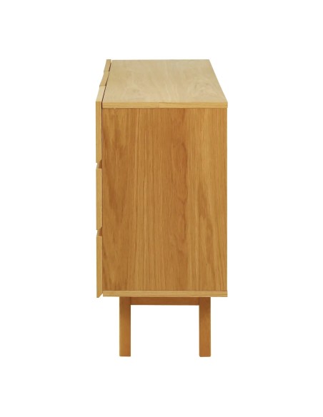 Meuble bas 2 portes 3 tiroirs naturel