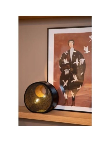 Lucide LOXIA - Lampe de table - Ø 26,5 cm - 1xE14 - Noir
