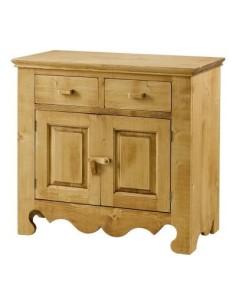 Bahut de style savoyard en pin massif huilé avec 2 portes et 2 tiroir