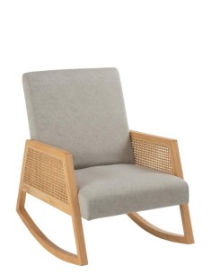 Chaise à bascule bois et gris