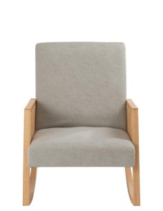 Chaise à bascule bois et gris 2