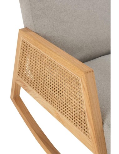 Chaise à bascule bois et gris