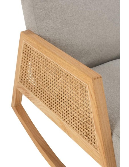 Chaise à bascule bois et gris