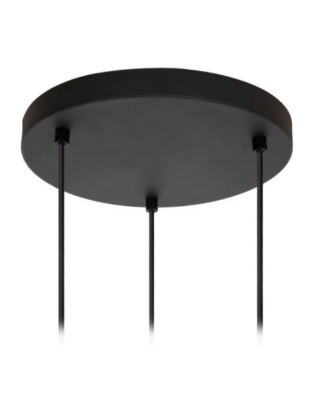 ELOISE - Suspension en verre fumé et métal- Ø 40 cm - Noir