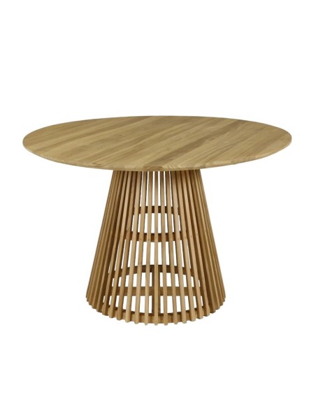 Table ronde en teck naturel 120 cm