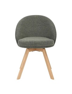 Chaise repas pivotante tissu bouclette vert