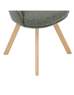 Chaise repas pivotante tissu bouclette vert 2