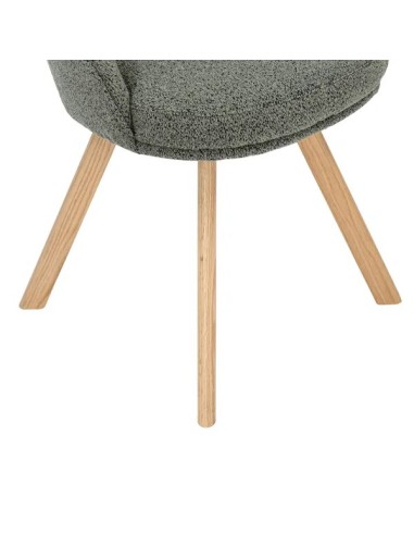 Chaise repas pivotante tissu bouclette vert