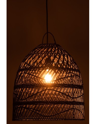 Abat-jour xxl rotin VAGUE noir