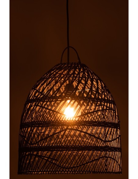 Abat-jour xxl rotin VAGUE noir