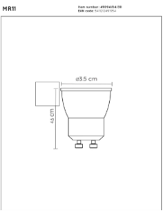 Ampoule MR11  led-Noir -LED Dimm. 2