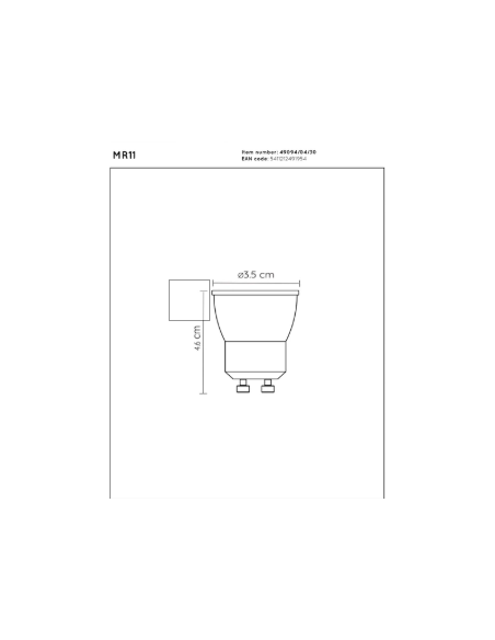 Ampoule MR11  led-Noir -LED Dimm.