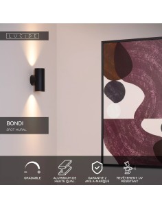 BONDI Spot mural-Noir-2xGU10-50W 2