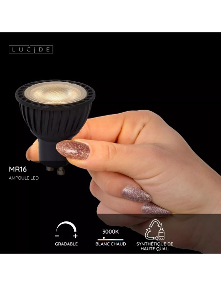 Ampoule MR16  led-Noir--LED Dimm.