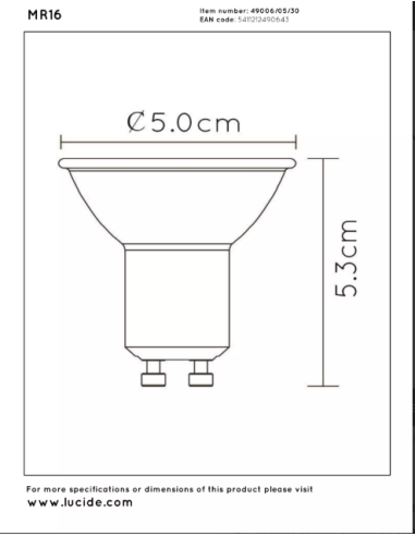 Ampoule MR16  led-Noir--LED Dimm.