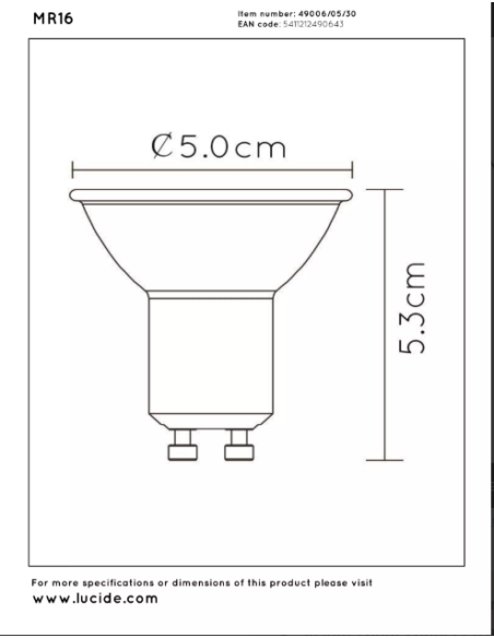 Ampoule MR16  led-Noir--LED Dimm.