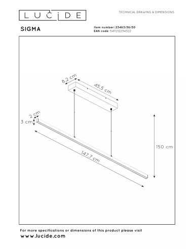 SIGMA - Suspension - LED Dimmable