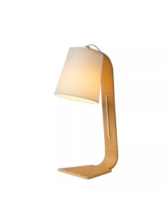 NORDIC Lampe de chevet bois et blanc