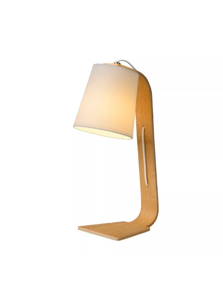 NORDIC Lampe de chevet bois et blanc