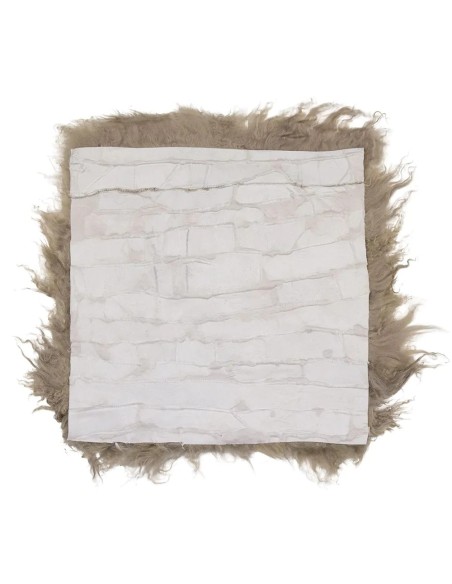 Coussin d'assise mouton cheveux bouclés