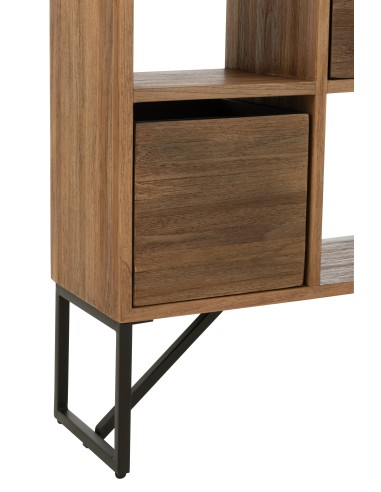 Bibliothèque 12 Niches en teck recyclé