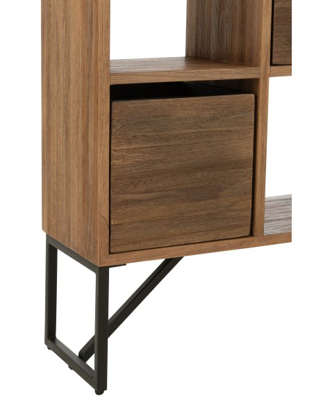 Bibliothèque 12 Niches en teck recyclé