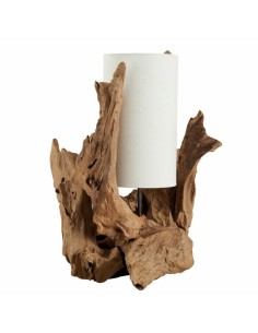 Lampe à poser en racine de teck