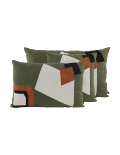 Coussin NAGOYA kaki 40 x 60 cm