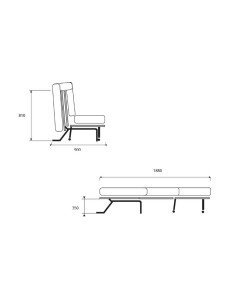 BZ AXEL 140 - CALVI ANTHRACITE matelas bultex 2