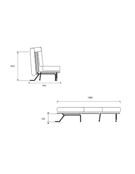 BZ AXEL 140 - CALVI ANTHRACITE matelas bultex
