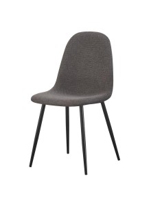 Chaise repas tissu gris anthracite 2