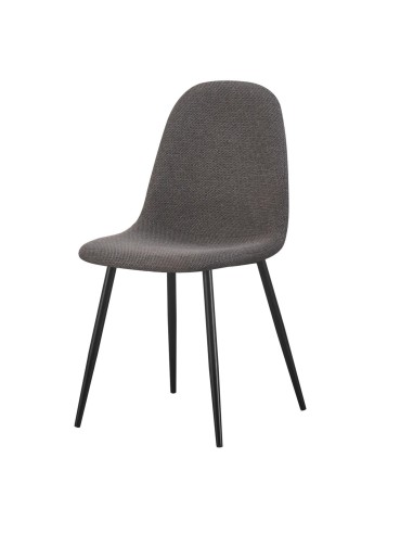 Chaise repas tissu gris anthracite