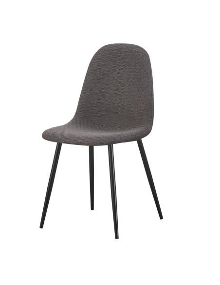 Chaise repas tissu gris anthracite