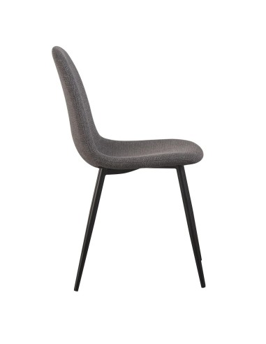Chaise repas tissu gris anthracite