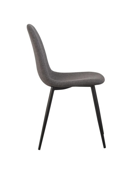 Chaise repas tissu gris anthracite