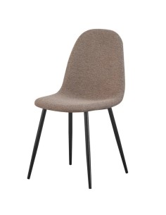 Chaise repas tissu taupe 2