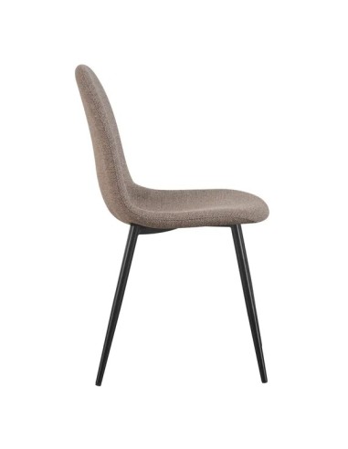 Chaise repas tissu taupe