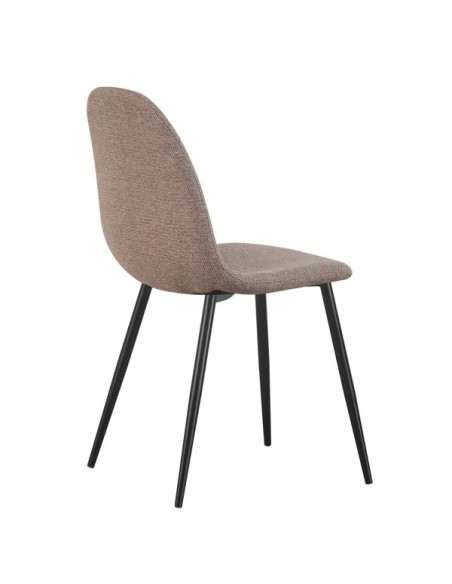 Chaise repas tissu taupe