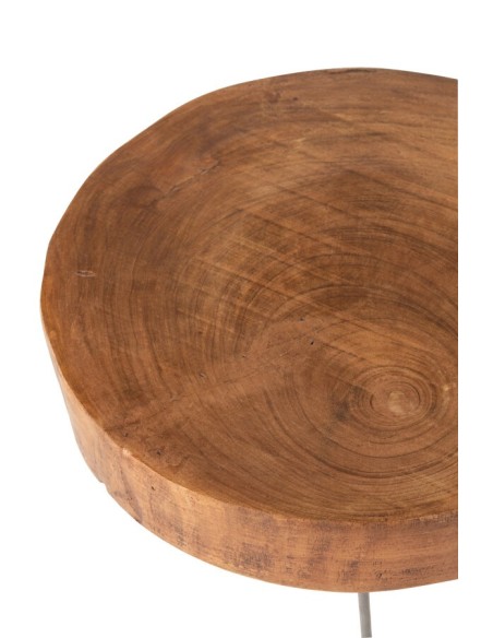 Set De 2 Tables Paulownia Brun