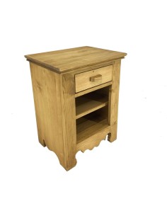 Chevet 1 tiroir 1 niche en pin massif huilé