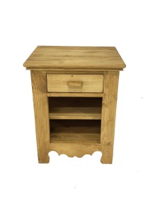 Chevet 1 tiroir 1 niche en pin massif huilé 2