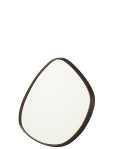 Miroir Mural Abstrait Miroir/Mdf Marron Foncé