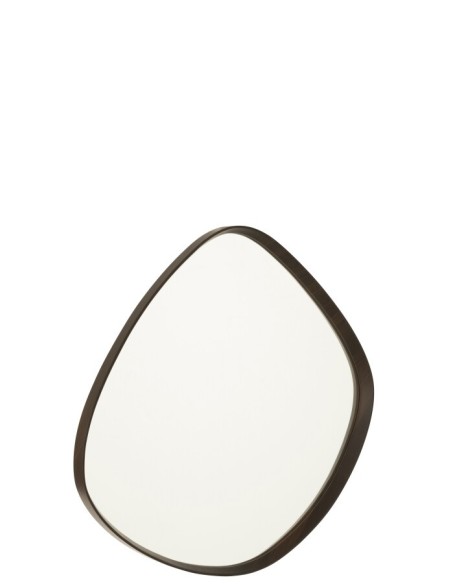 Miroir Mural Abstrait Miroir/Mdf Marron Foncé